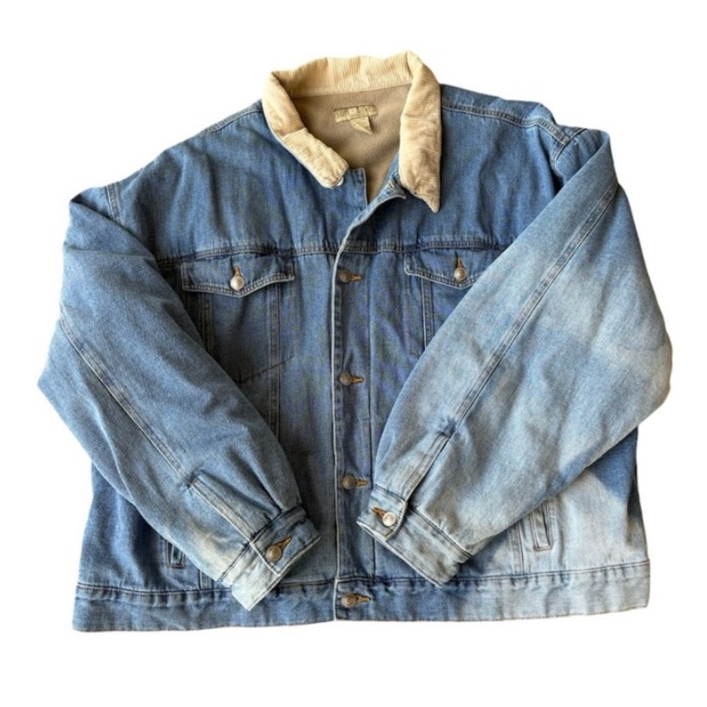 Gorgeous Vintage Lined Denim Heavy Weight Jacket, Sz XXL